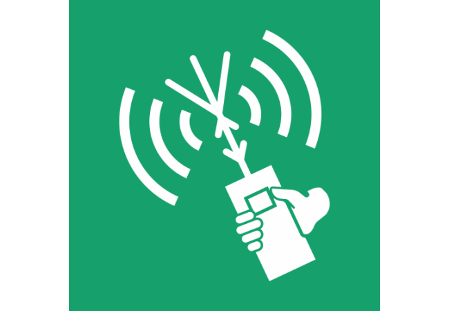 E051 - ISO 7010 - Panneau Radio VHF portable