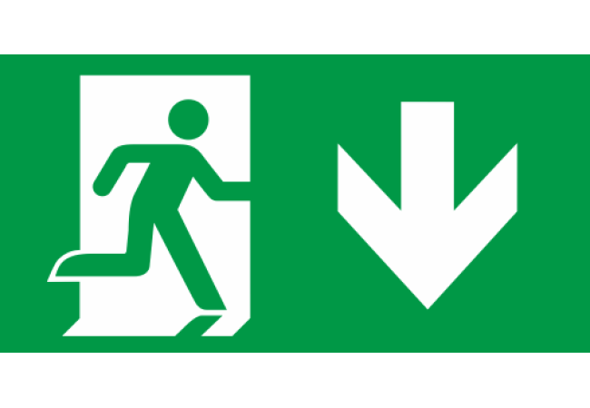 Panneau Issue de secours bas