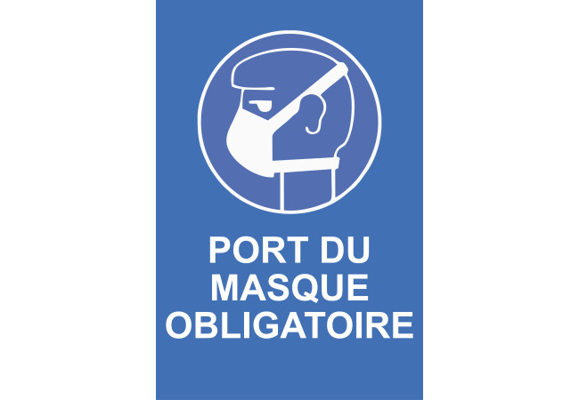 Autocollant Affiche Port du Masque COVID-19