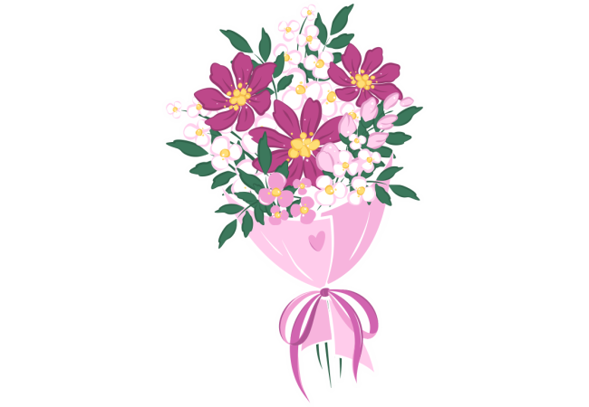 Sticker Bouquet Fleurs Maman