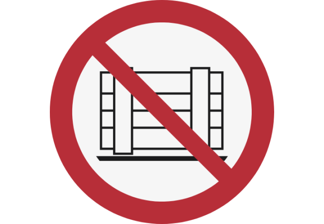 P023- ISO 7010 - Panneau Ne pas obstruer