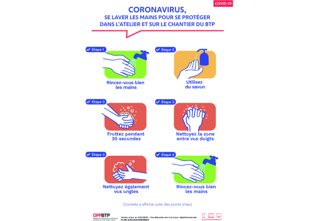 Autocollant Consignes COVID-19 BTP 4