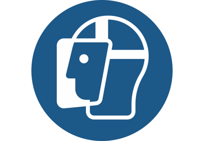 M013- ISO 7010 - Panneau Visière de protection obligatoire