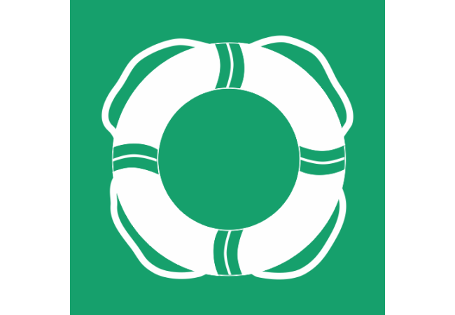 E061 - ISO 7010 - Panneau Matériel de sauvetage en mer