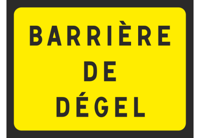 Panneau Barrière de dégel