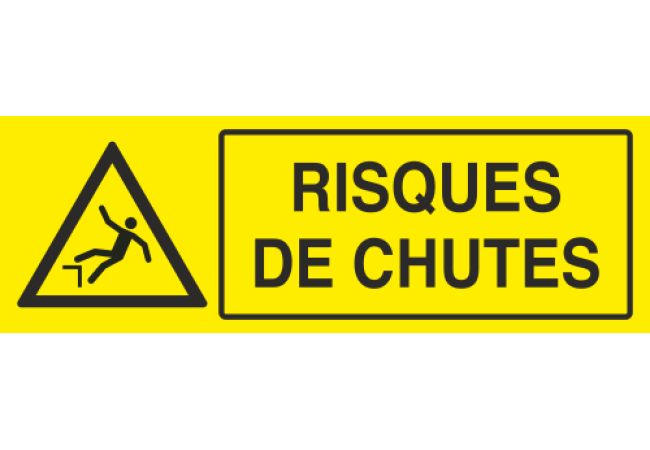 Panneau Risques de chutes