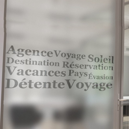 Sticker Lettrage Agence de Voyage Dépoli